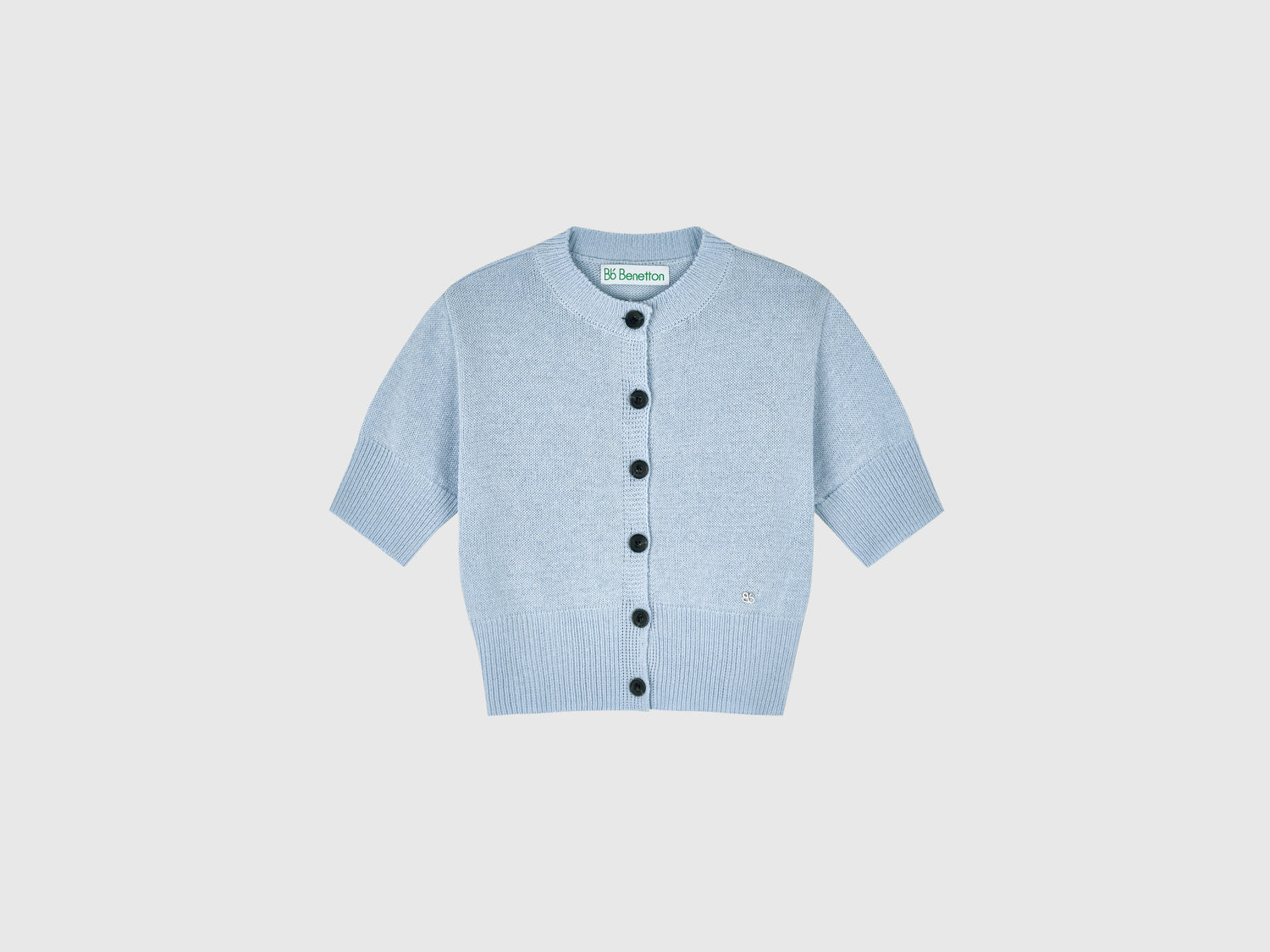 Short-sleeved cardigan da donna celeste | Benetton Outlet