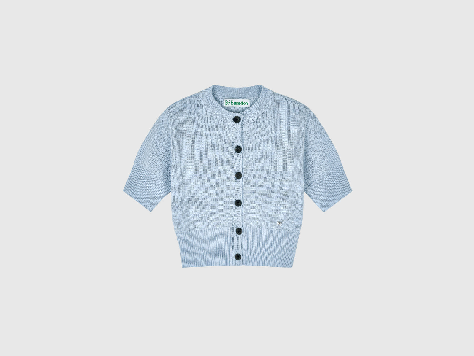 Short-sleeved cardigan da donna celeste | Benetton Outlet