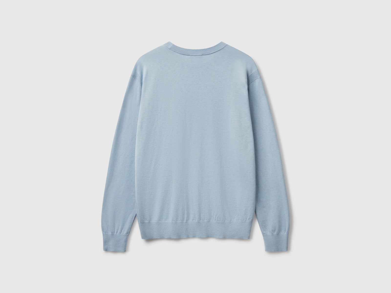 Maglione in misto viscosa e seta da uomo azzurro 2 | Benetton Outlet