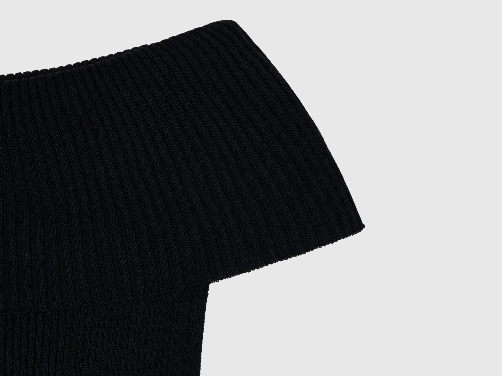 Maglia con scollo bardot da donna nero 3 | Benetton Outlet