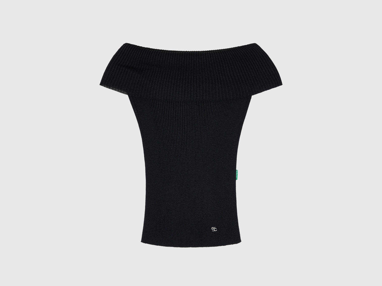 Maglia con scollo bardot da donna nero | Benetton Outlet
