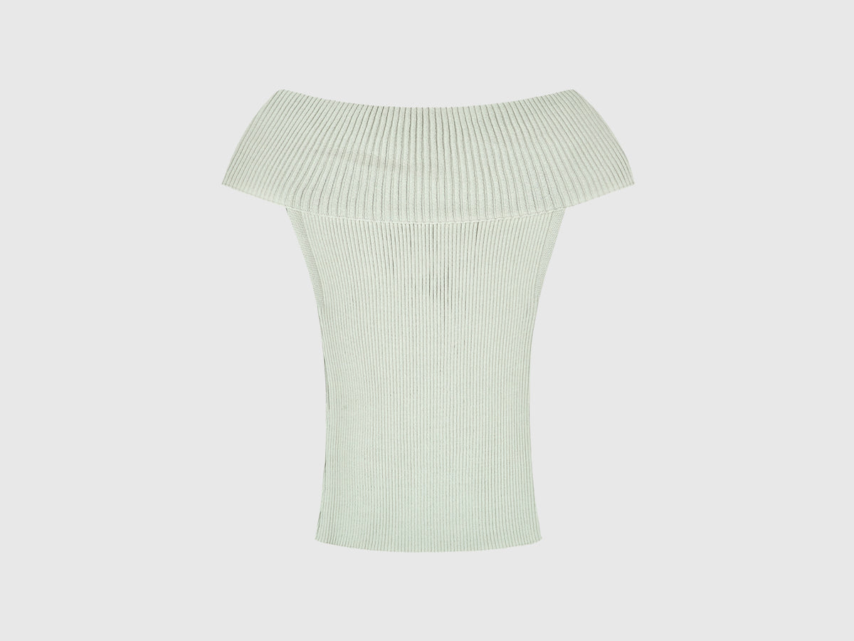 Maglia con scollo bardot