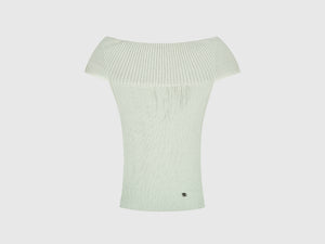 Maglia con scollo bardot