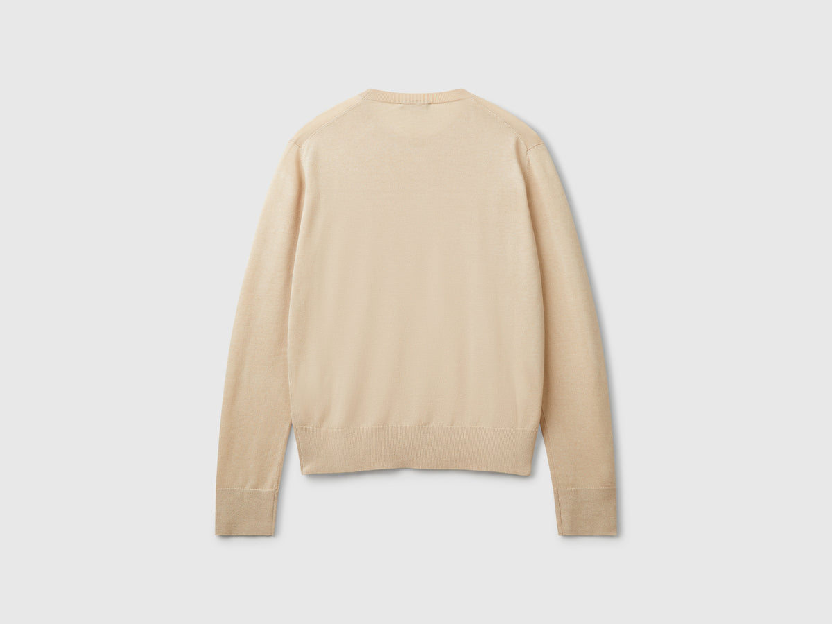 Maglia manica lunga in misto seta