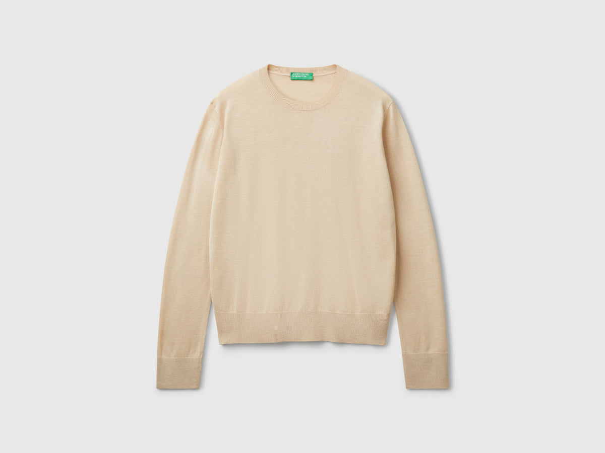 Maglia manica lunga in misto seta