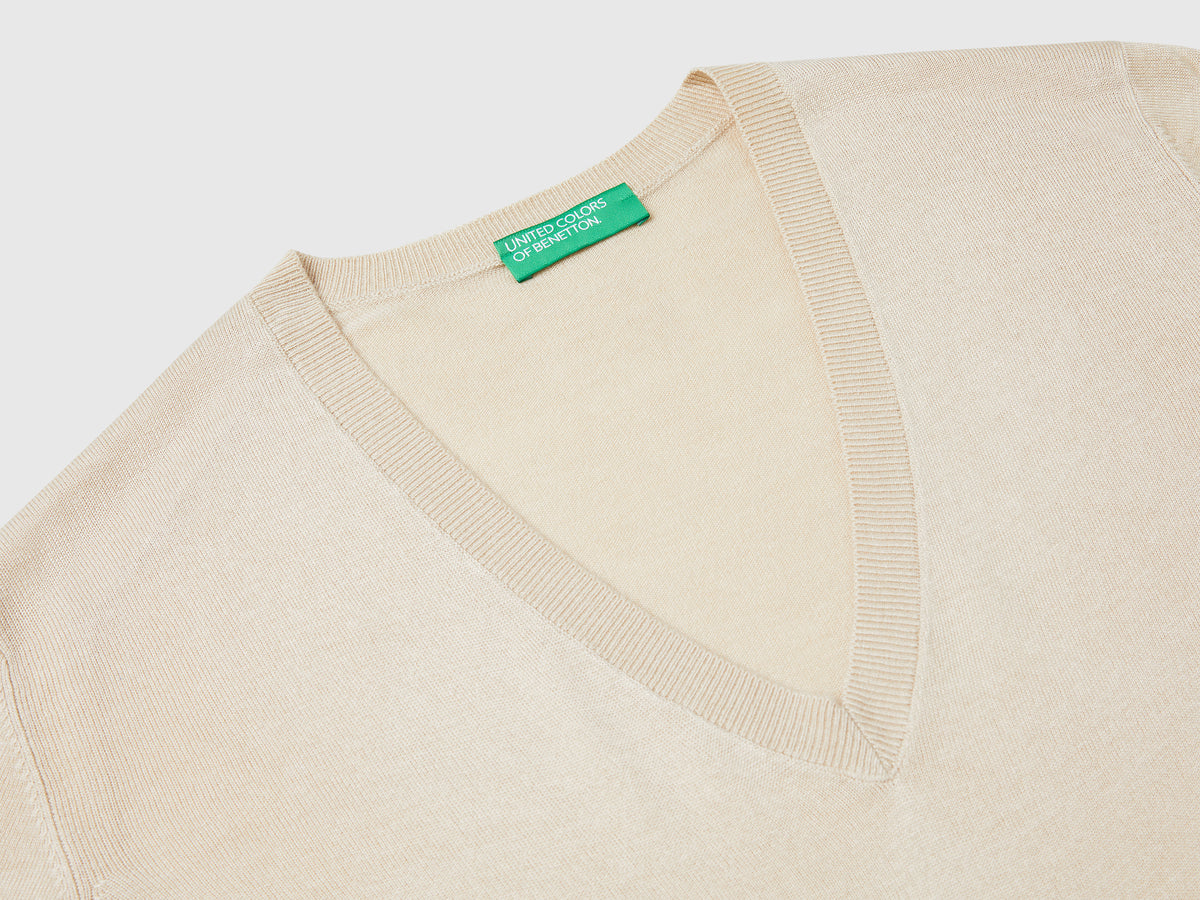 Silk blend V-neck sweater