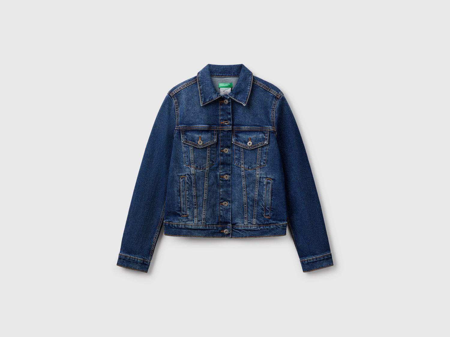 Giubbino rider di jeans da donna blu scuro | Benetton Outlet