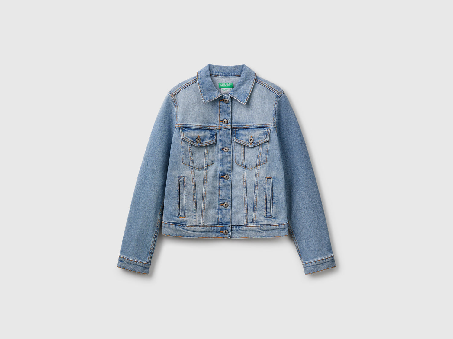 Giubbino rider di jeans da donna azzurro | Benetton Outlet