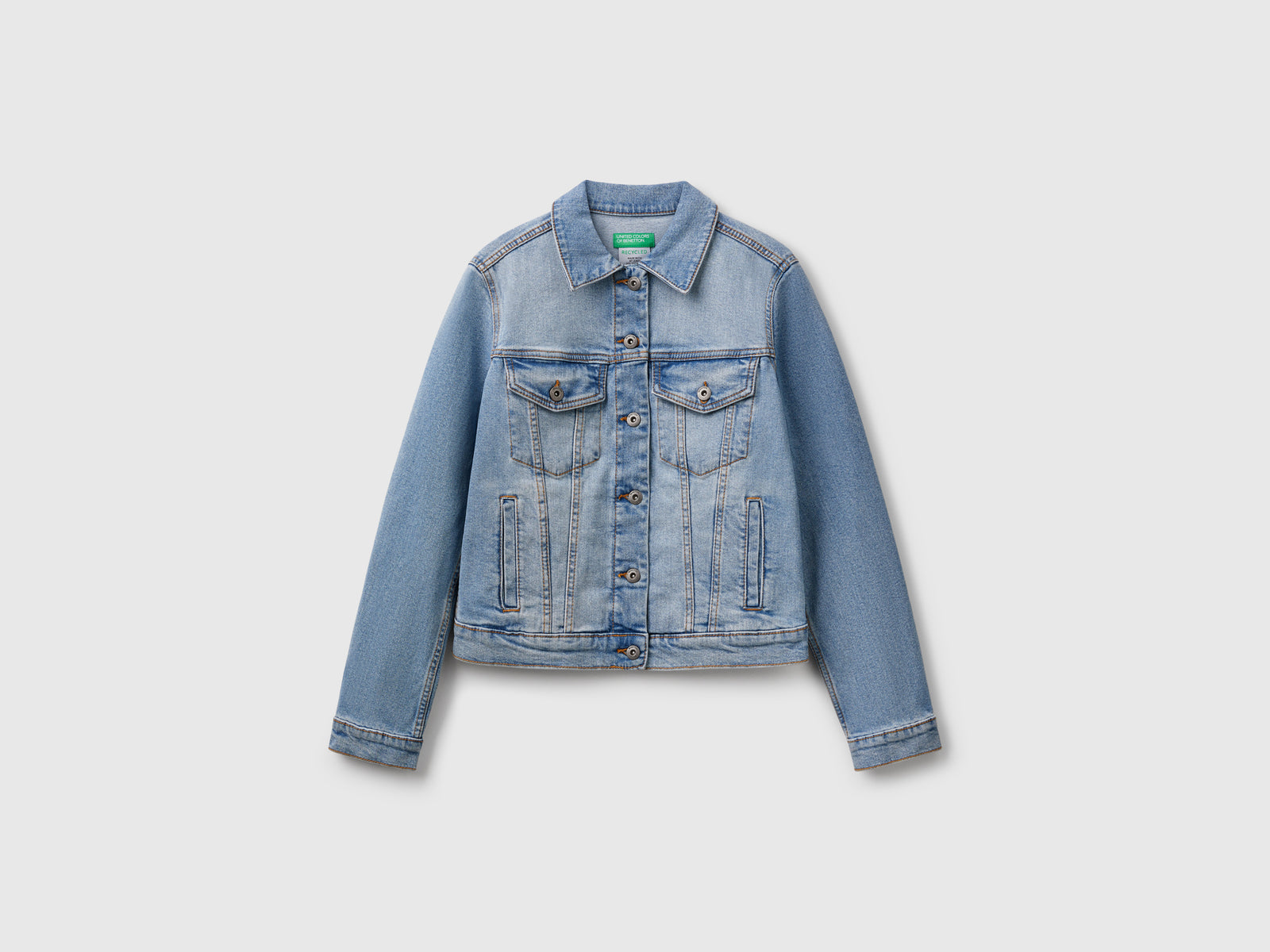 Giubbino rider di jeans da donna azzurro | Benetton Outlet