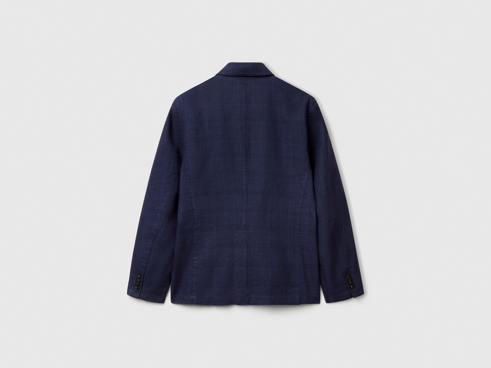 Blazer rigato in misto lino da uomo blu scuro 2 | Benetton Outlet