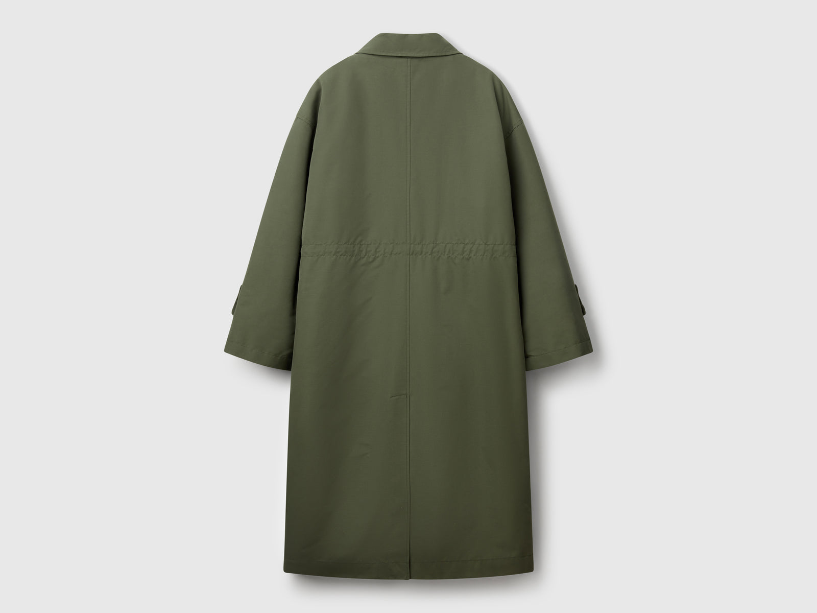 Parka lungo con imbottitura rimovibile da donna verde militare 2 | Benetton Outlet