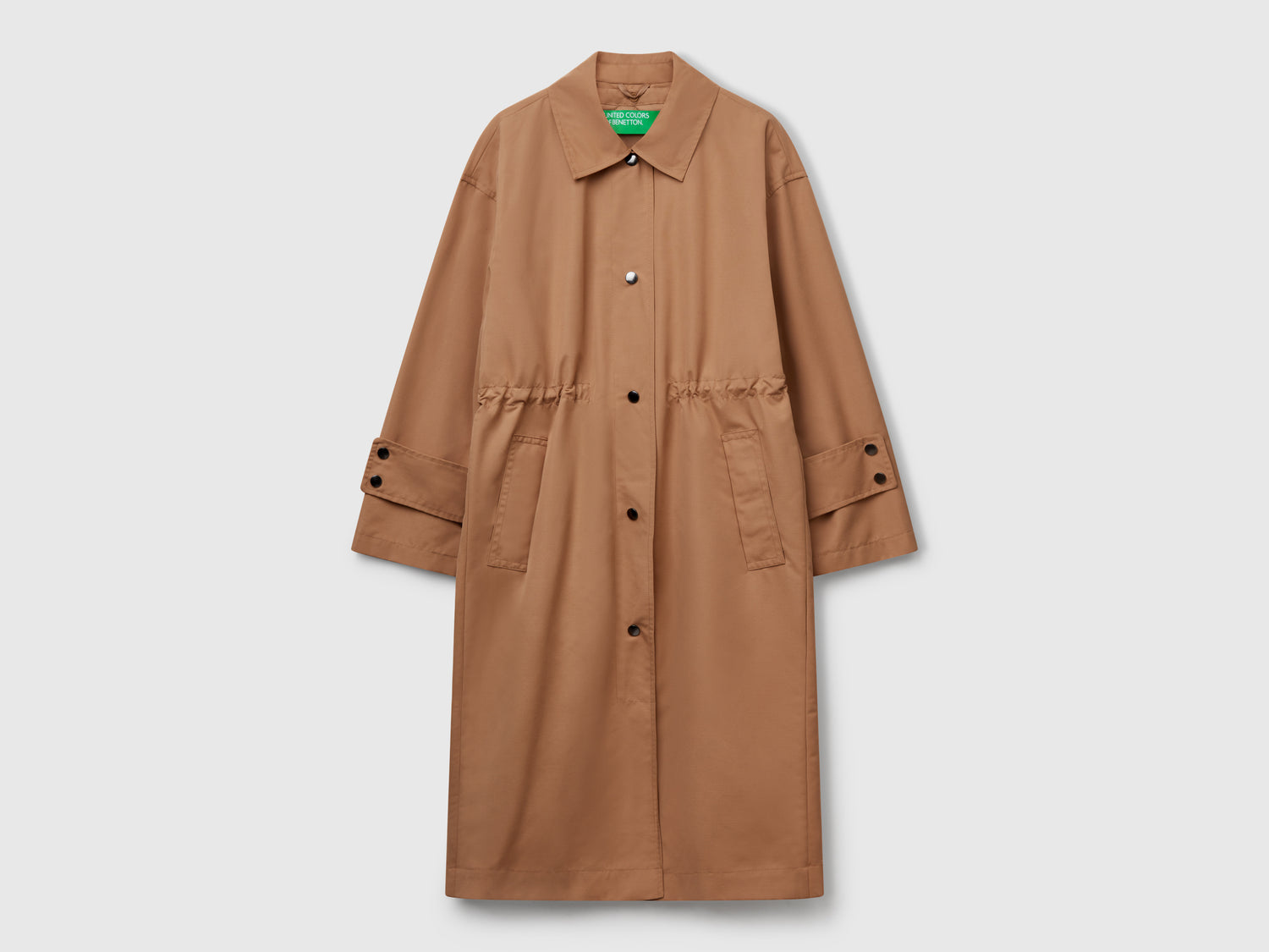 Parka lungo con imbottitura rimovibile da donna cammello | Benetton Outlet