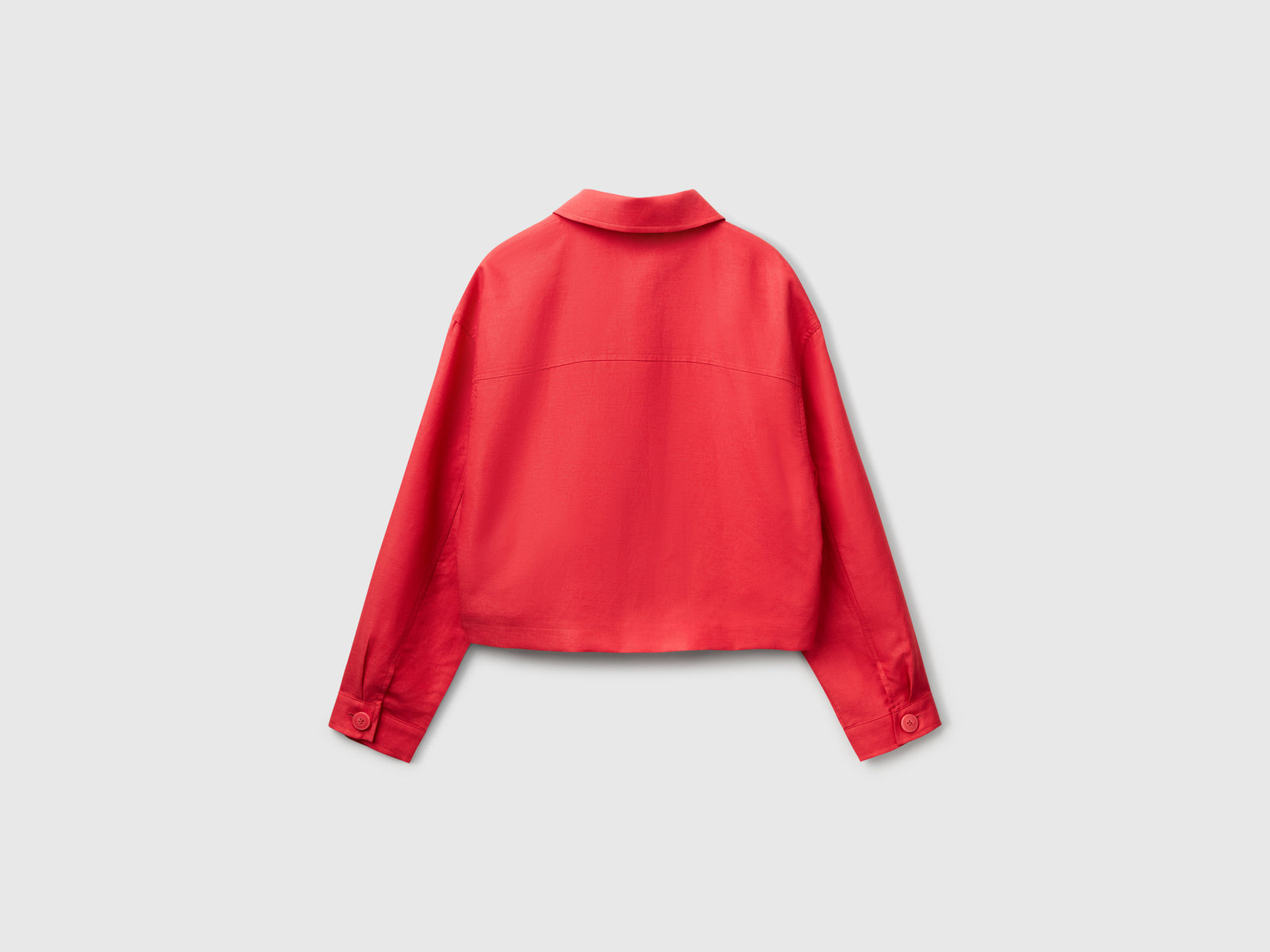 Giacca in misto lino da donna rosso mattone 2 | Benetton Outlet