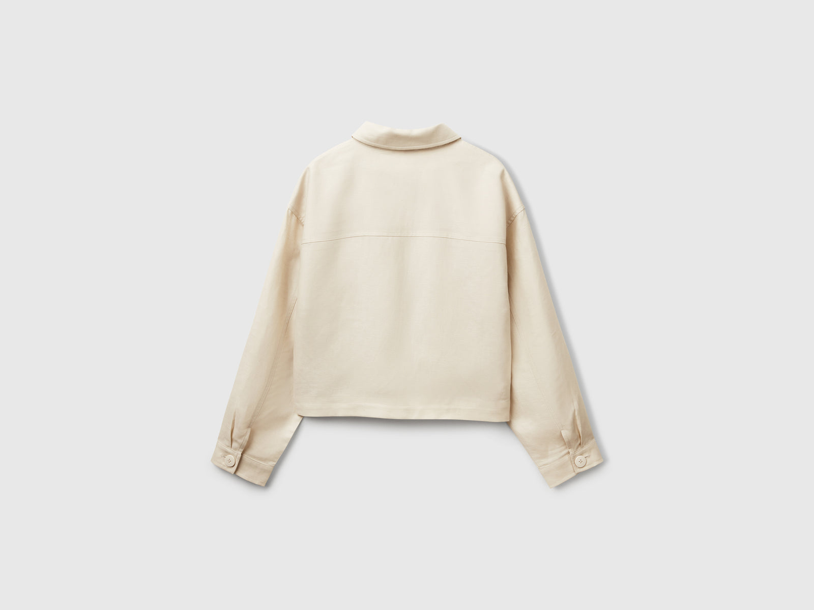Giacca in misto lino da donna beige 2 | Benetton Outlet