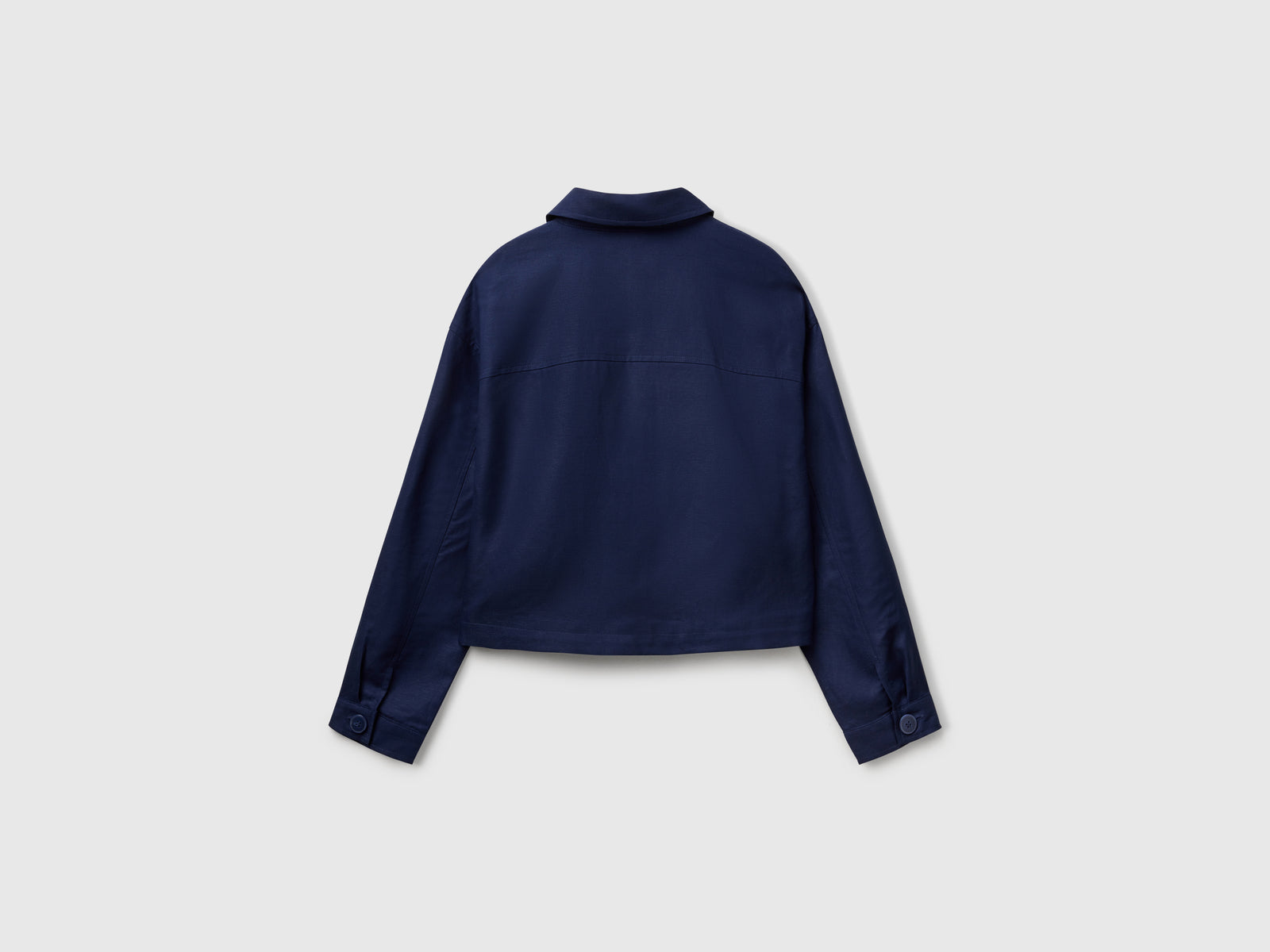 Giacca in misto lino da donna blu scuro 2 | Benetton Outlet