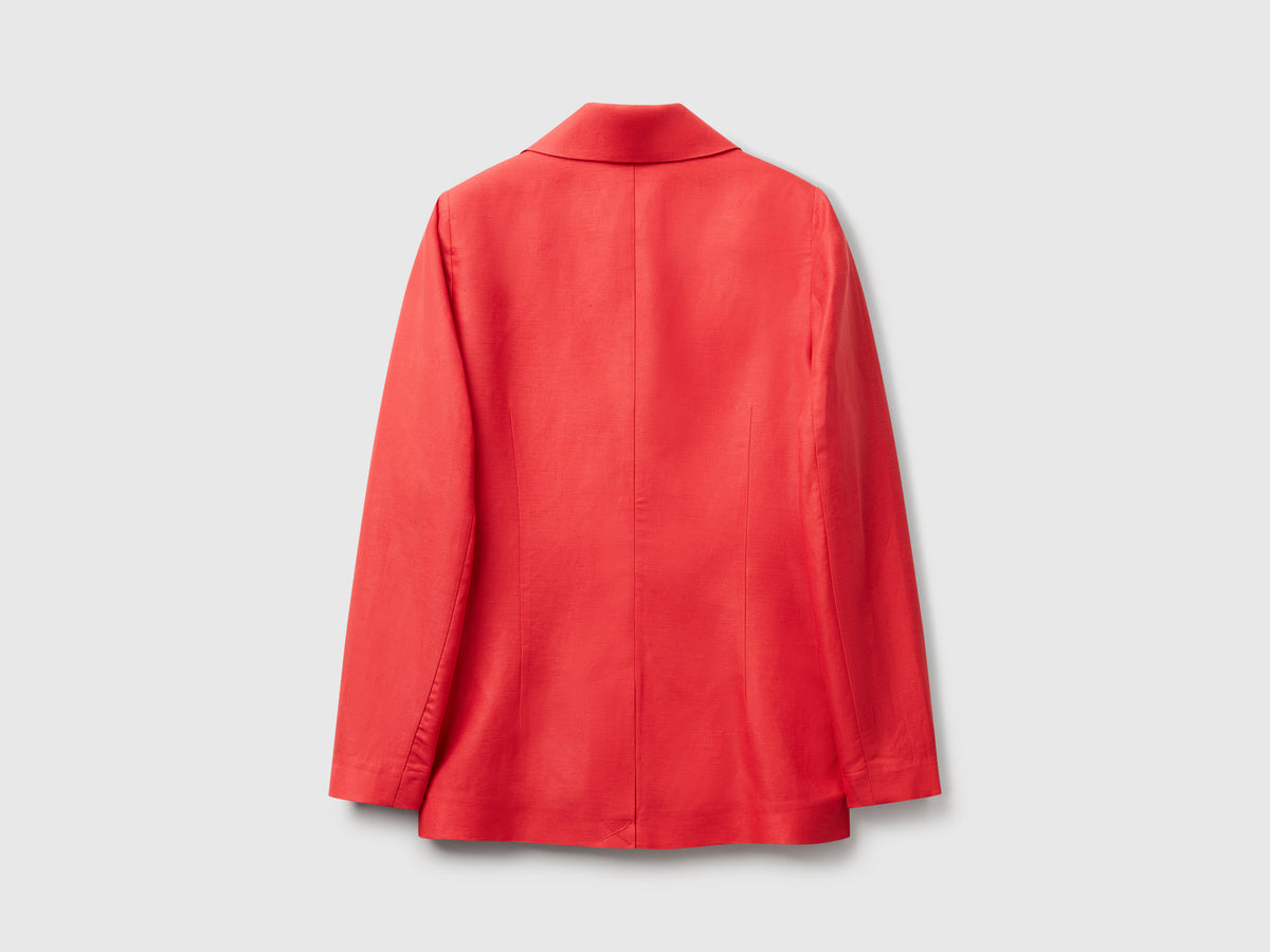 Blazer in misto lino