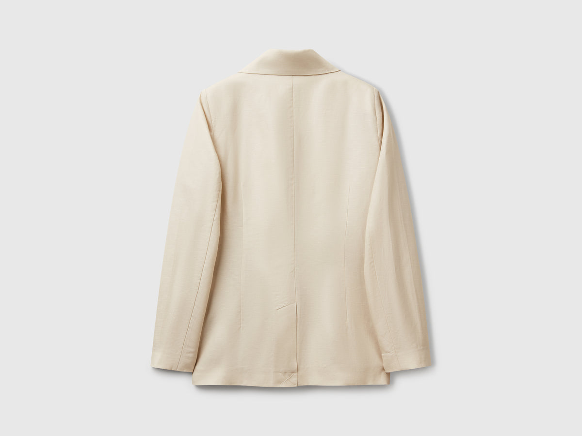 Blazer in misto lino