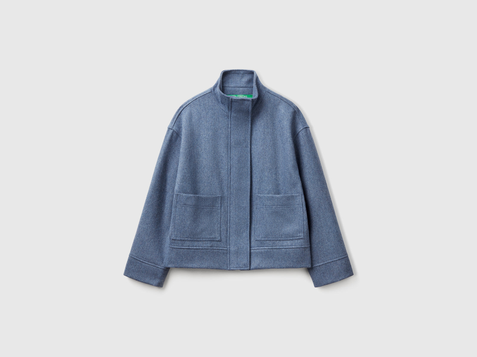 Wool blend jacket da donna azzurro | Benetton Outlet