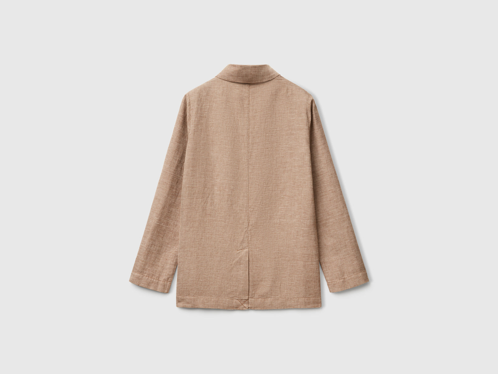 Giacca doppiopetto in misto lino da donna marrone 2 | Benetton Outlet