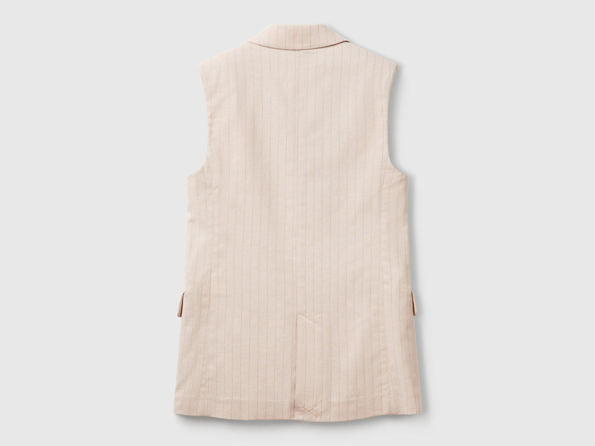 Gilet lungo gessato