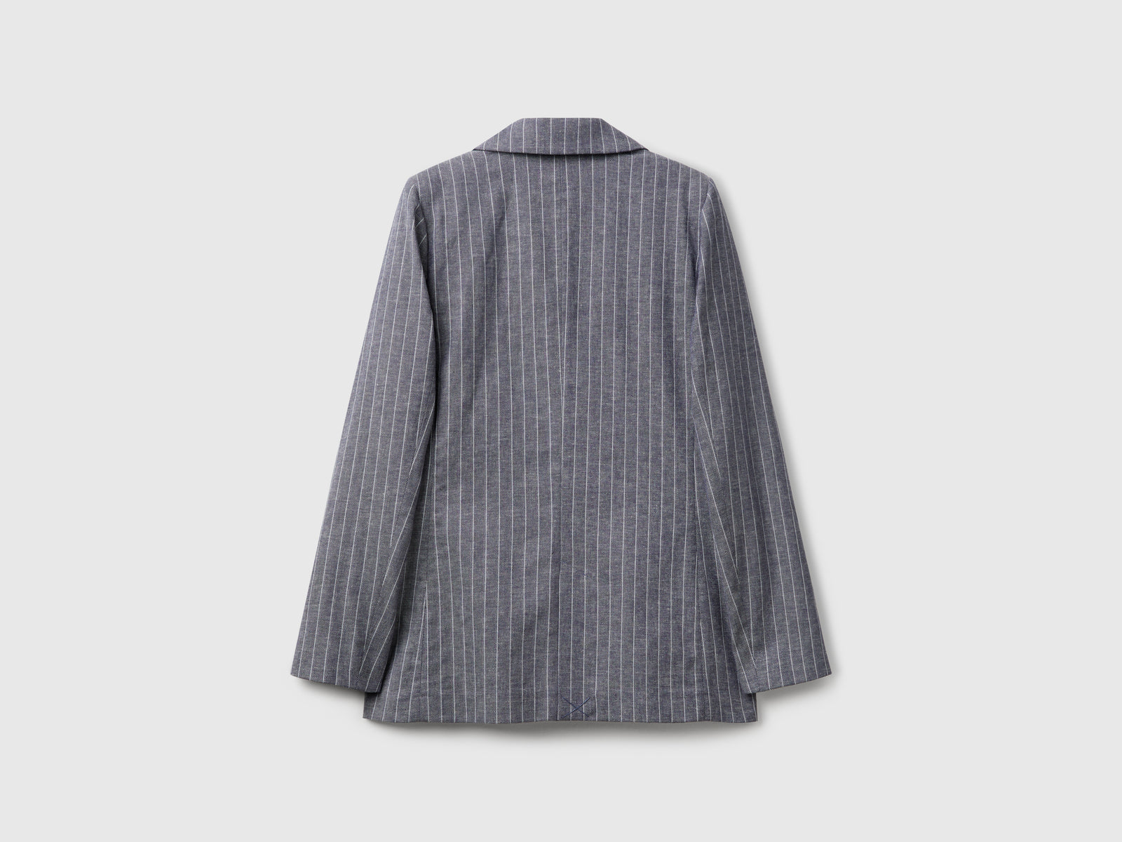 Blazer gessato doppiopetto da donna blu scuro 2 | Benetton Outlet