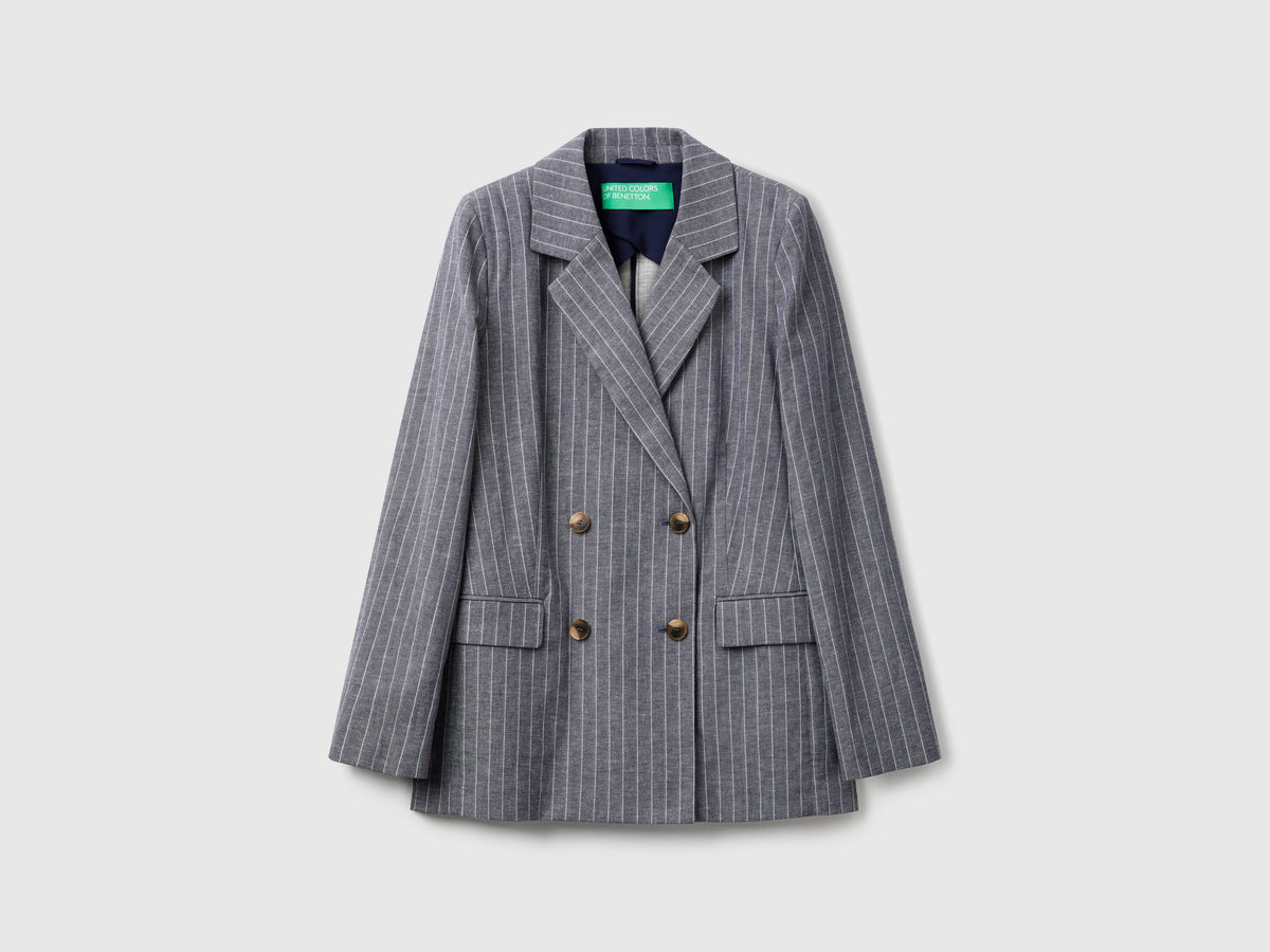 Blazer gessato doppiopetto