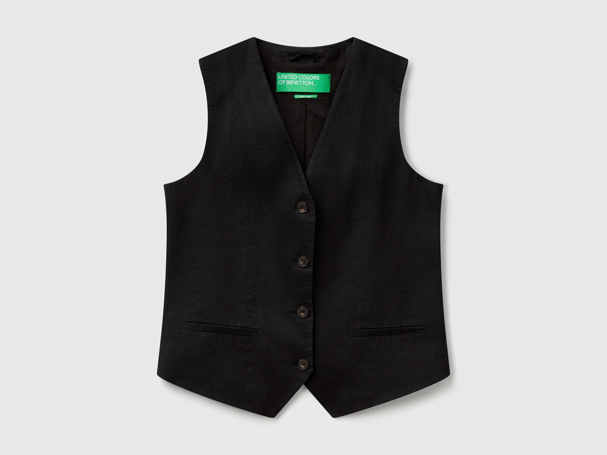 Gilet in puro lino