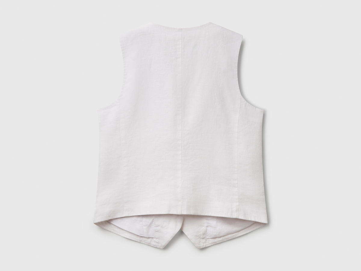 Pure linen vest