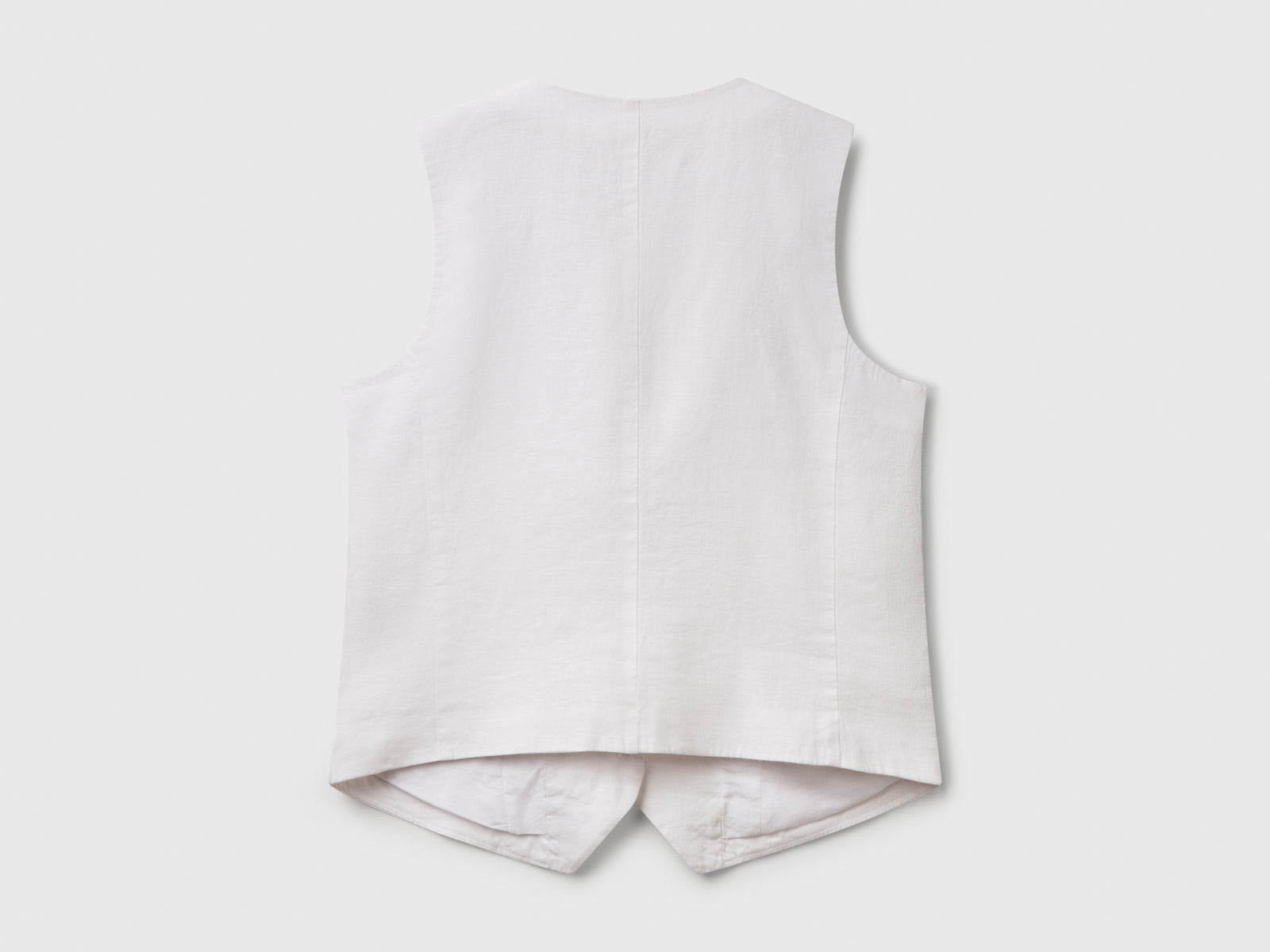 Pure linen vest da donna bianco 2 | Benetton Outlet
