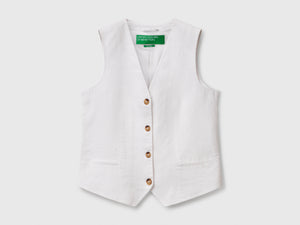 Pure linen vest