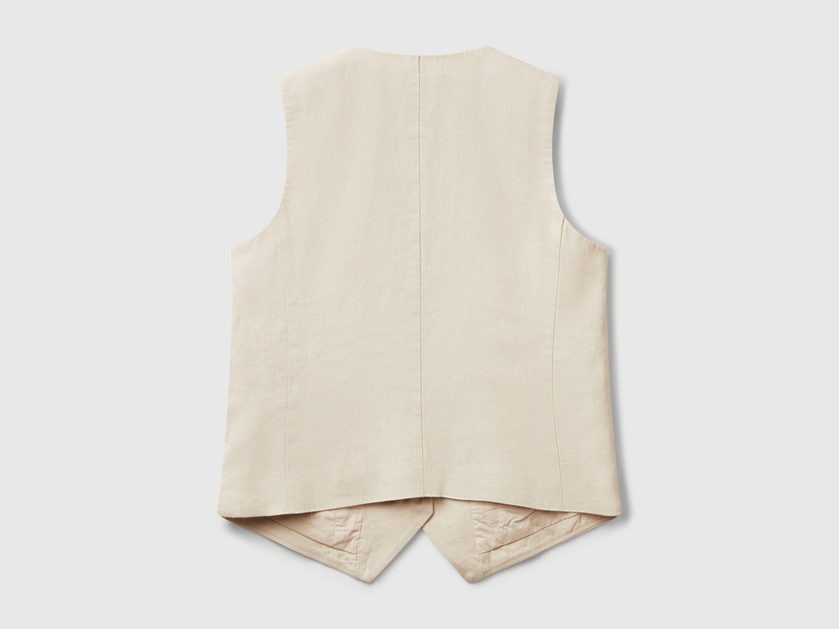 Gilet in puro lino