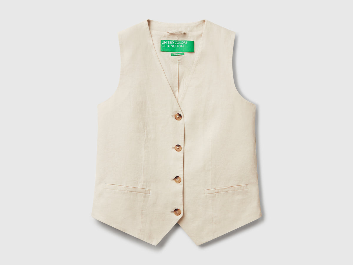 Gilet in puro lino