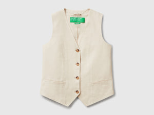 Gilet in puro lino