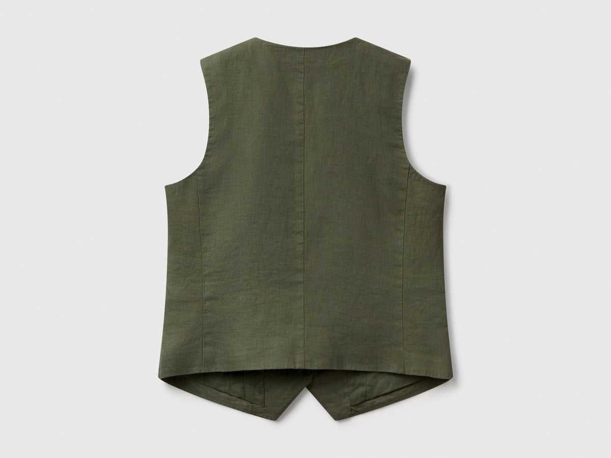Gilet in puro lino