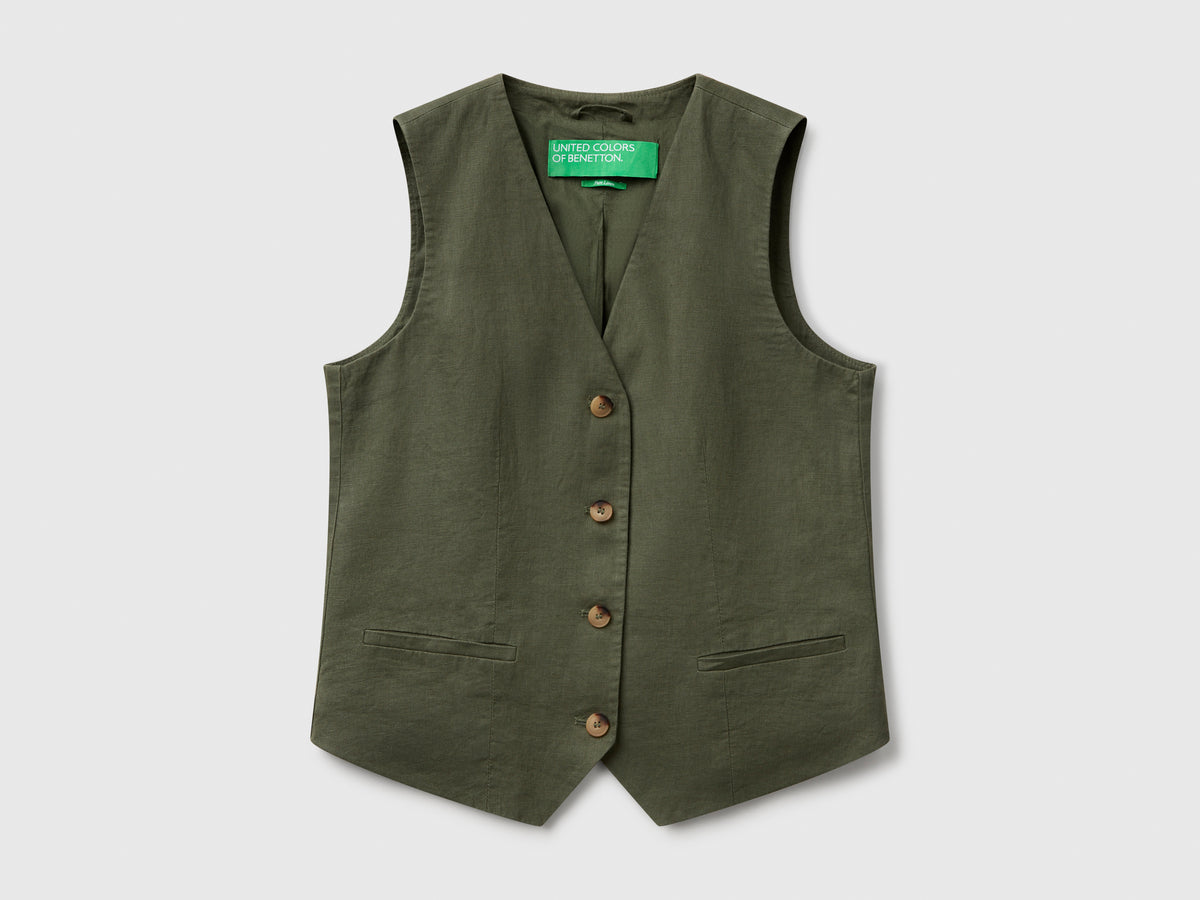Gilet in puro lino