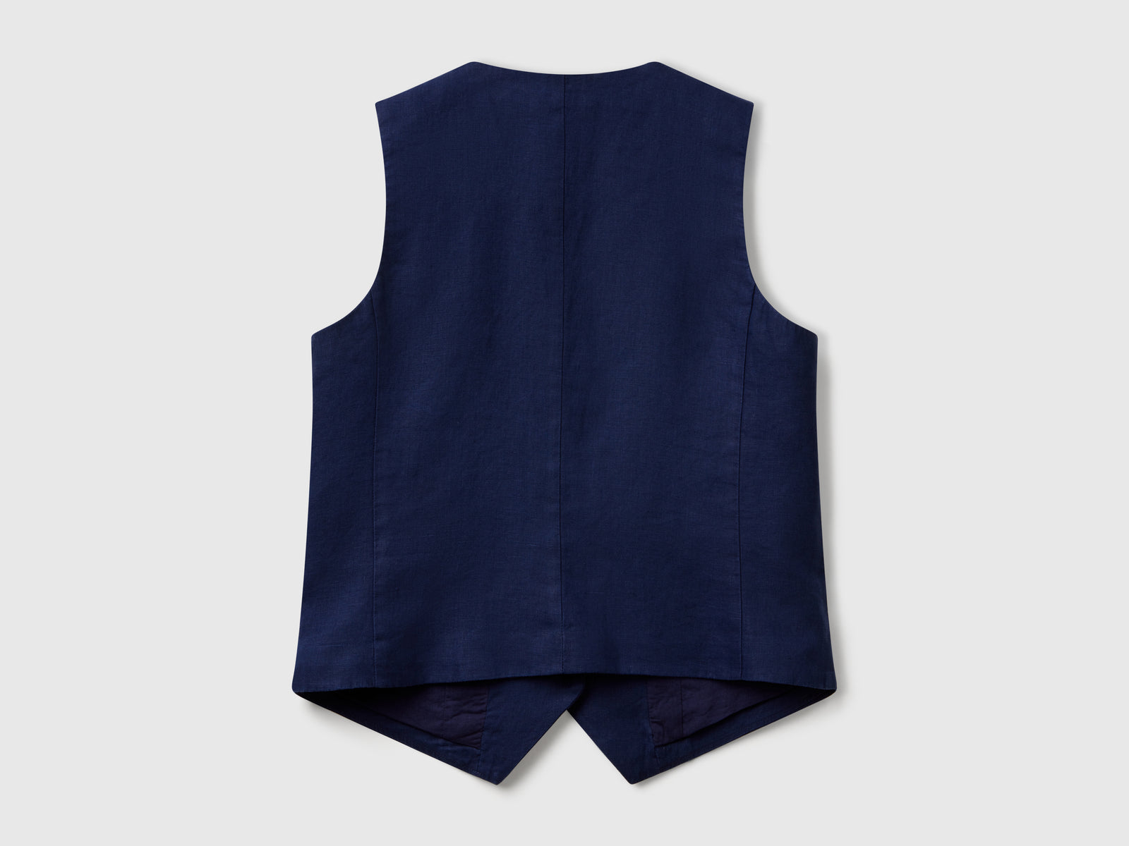 Gilet in puro lino da donna blu scuro 2 | Benetton Outlet