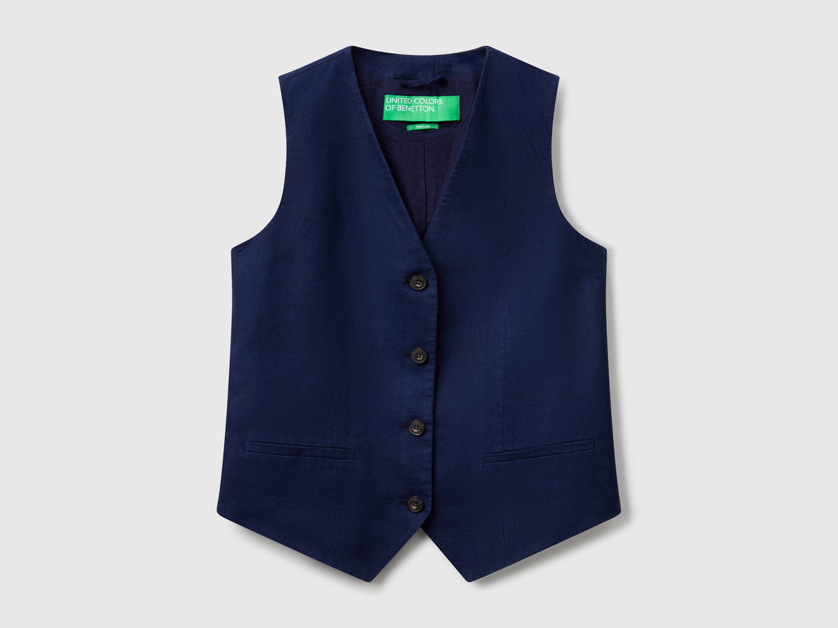 Gilet in puro lino