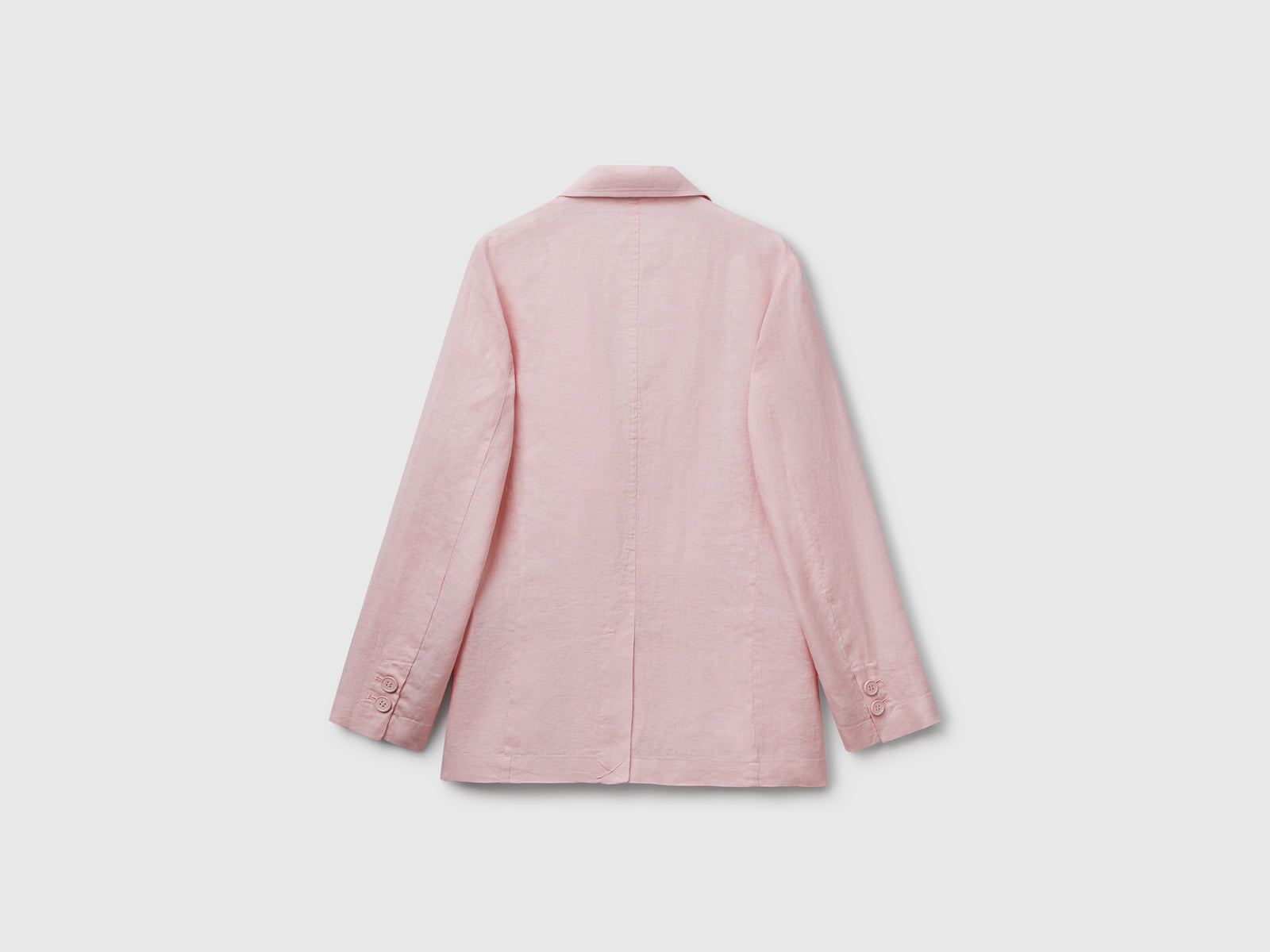 Blazer in puro lino da donna rosa tenue 2 | Benetton Outlet