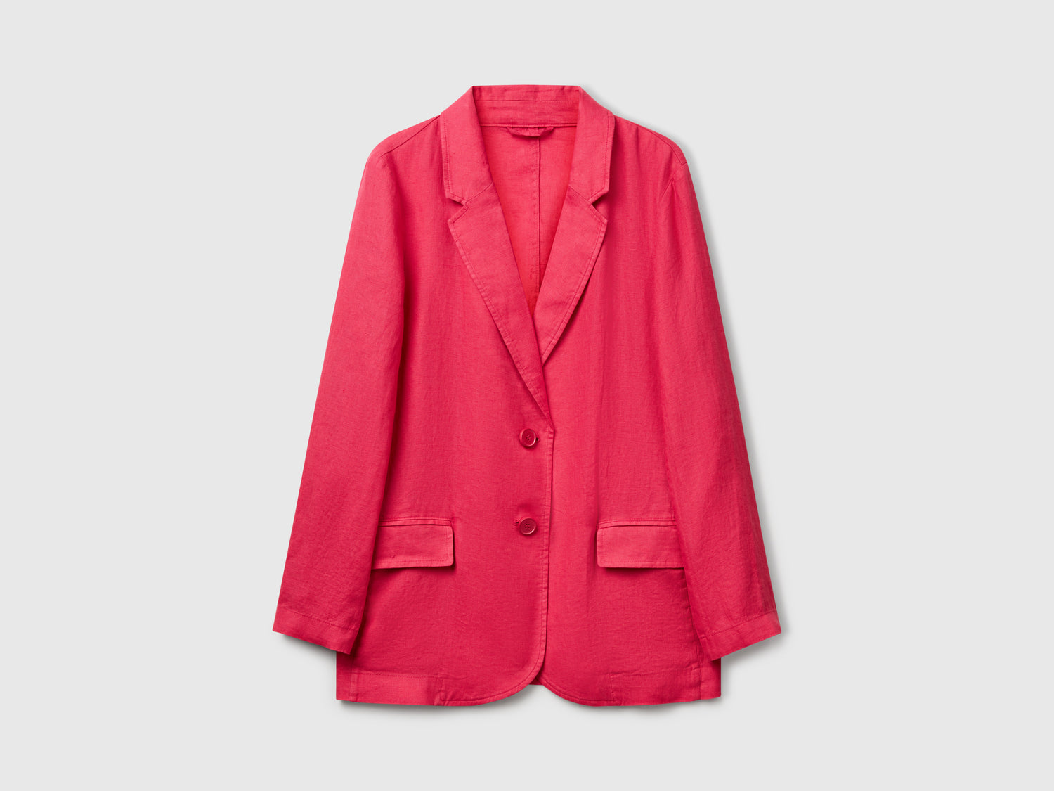 Blazer in puro lino da donna fragola | Benetton Outlet