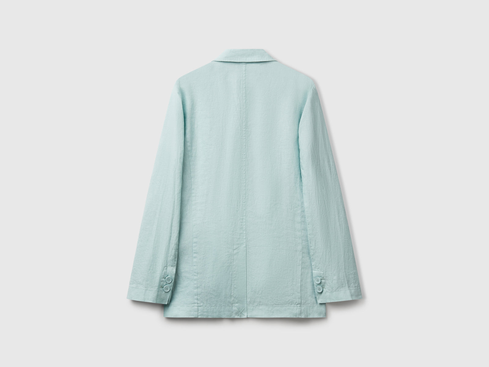 Blazer in puro lino da donna verde acqua 2 | Benetton Outlet