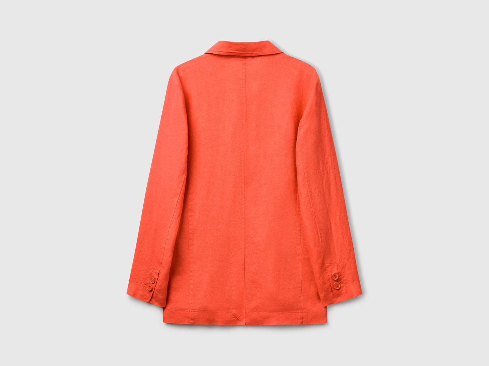 Blazer in puro lino da donna arancione 2 | Benetton Outlet