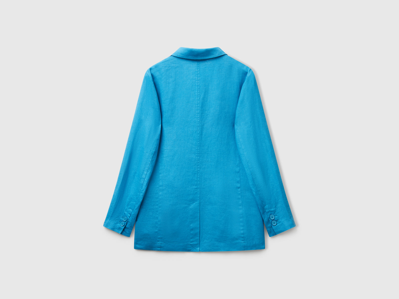 Blazer in puro lino da donna turchese 2 | Benetton Outlet
