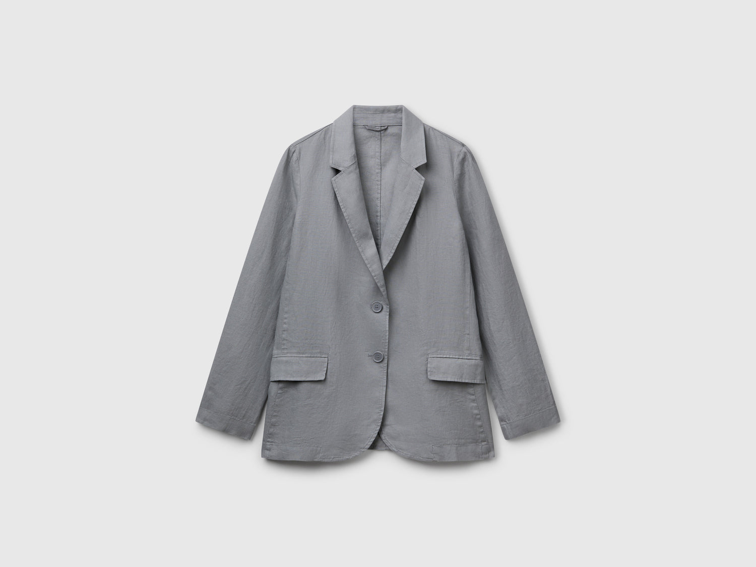 Blazer in puro lino da donna grigio | Benetton Outlet
