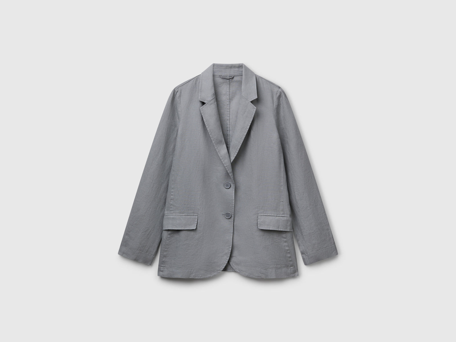 Blazer in puro lino da donna grigio | Benetton Outlet