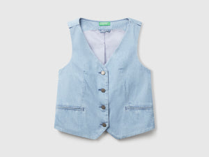 Gilet in chambray