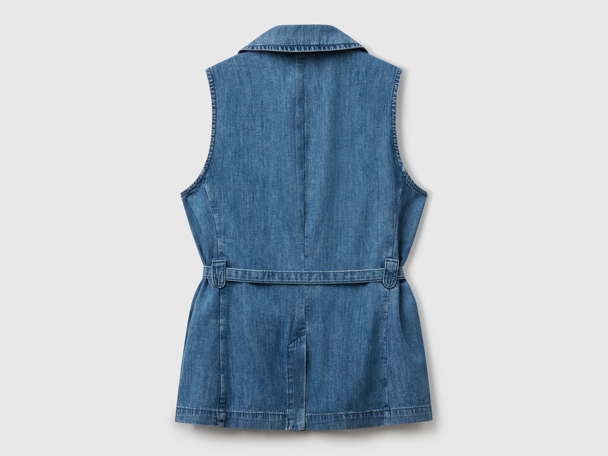 Gilet in chambray