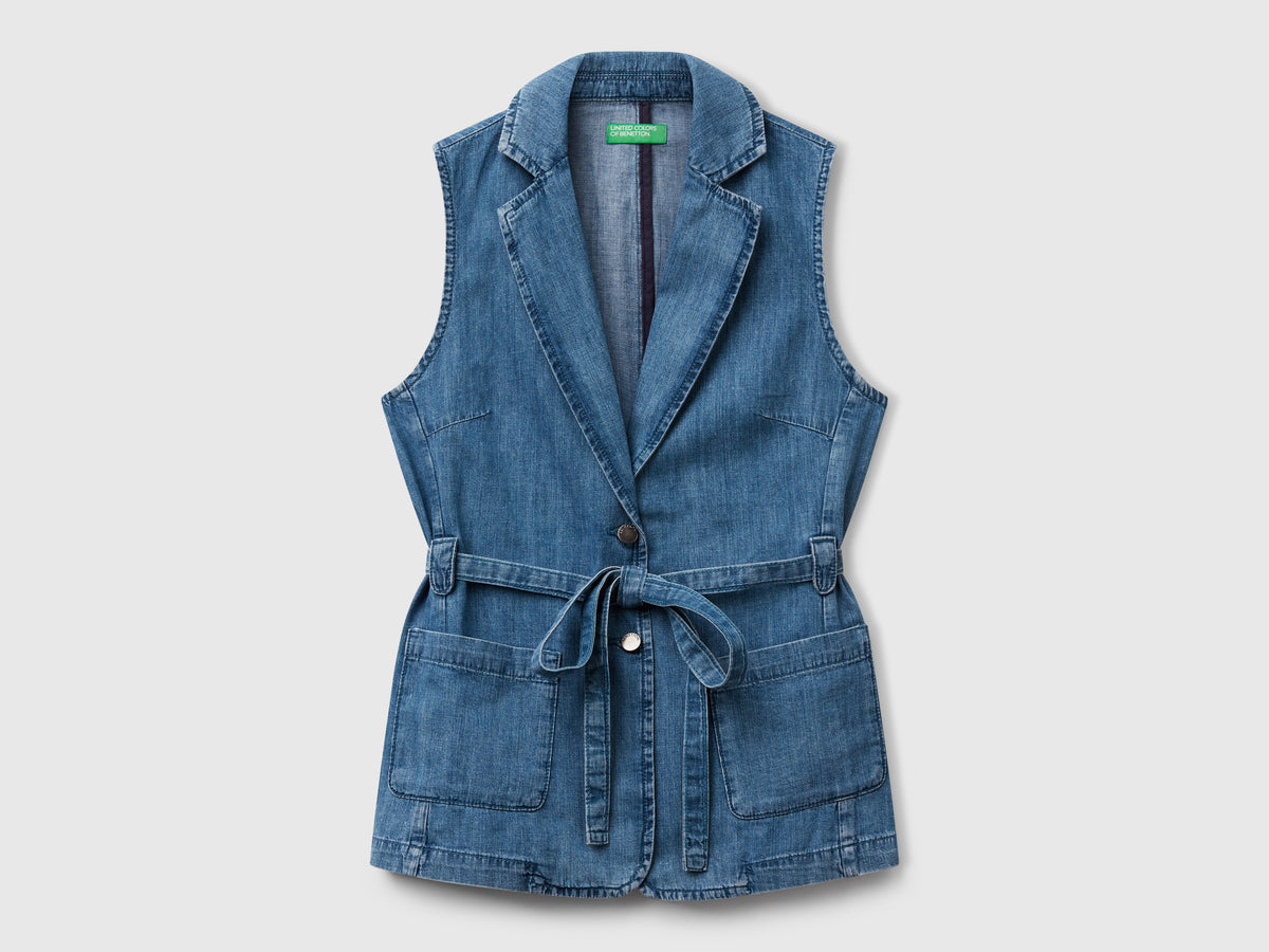 Gilet in chambray