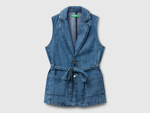 Gilet in chambray