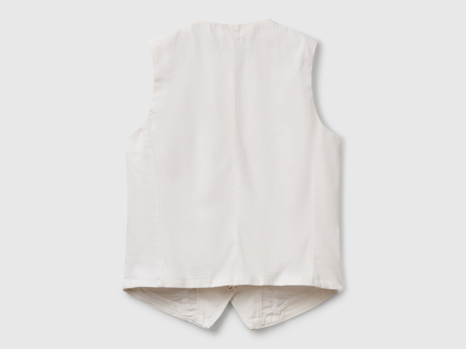 Gilet in misto cotone da donna bianco 2 | Benetton Outlet