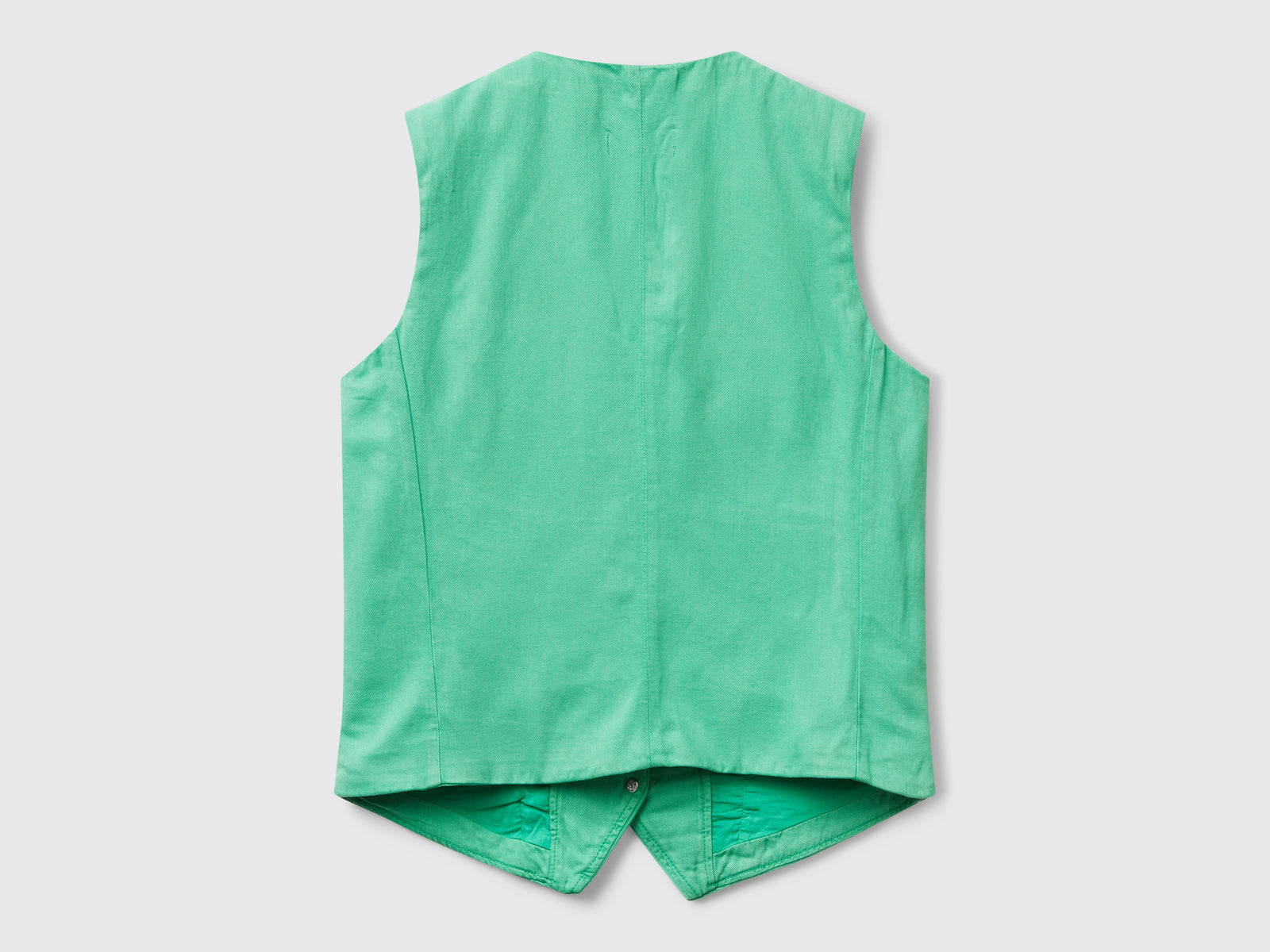 Green cotton blend vest da donna verde acqua 2 | Benetton Outlet